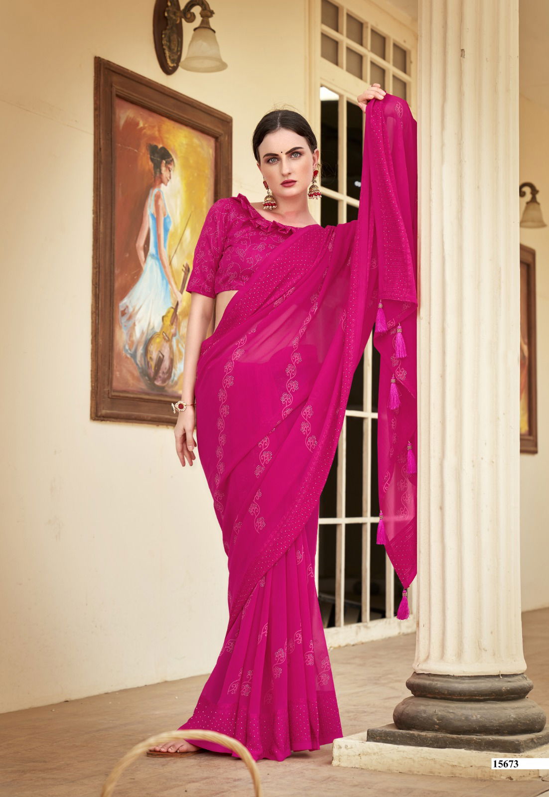 Sweksha By Vallabhi Printed Floral Georgette Wholesale Sarees Suppliers In Mumbai