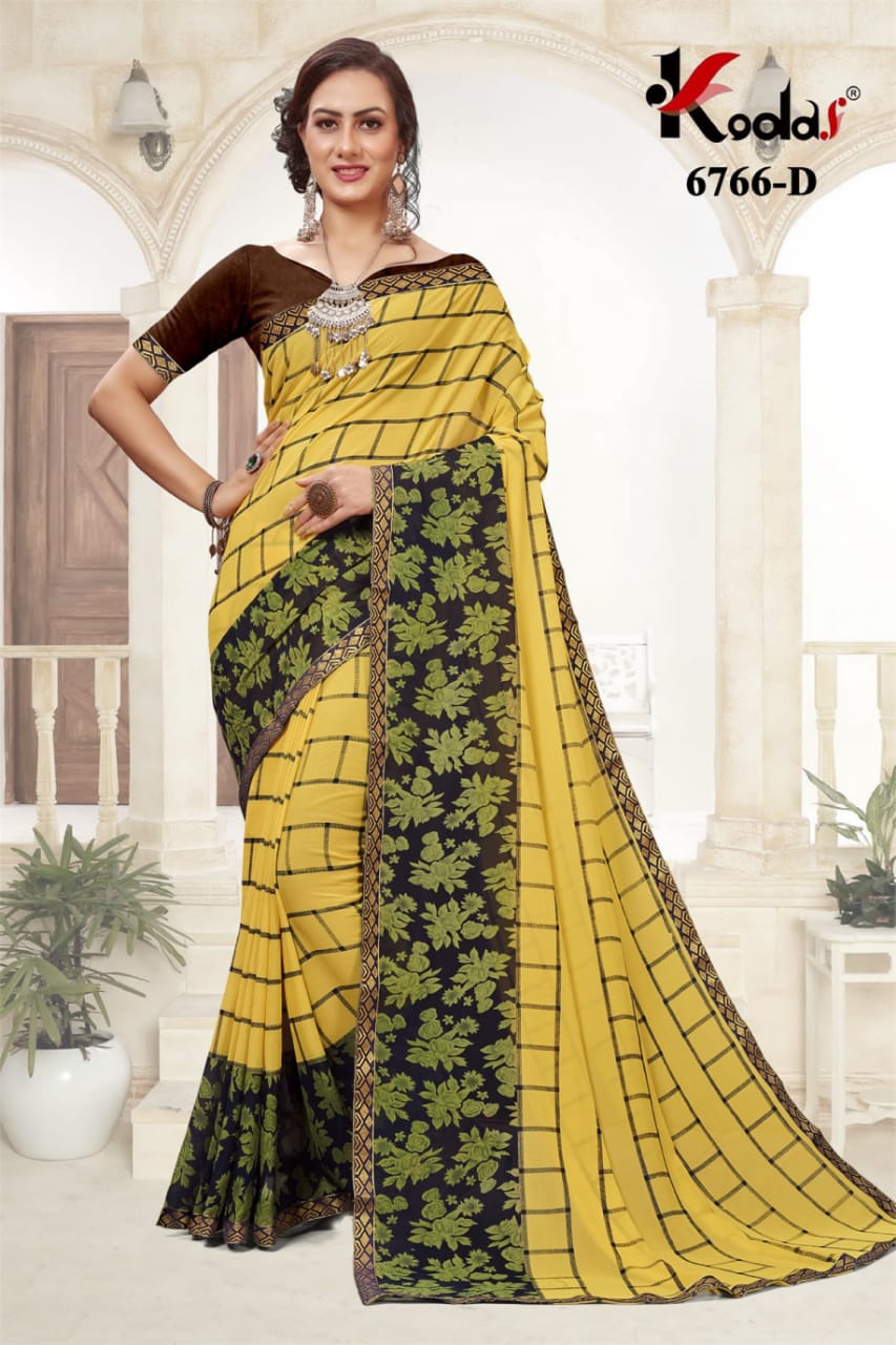 Vodka 4 Latest Fancy Designer Regular Wear Rennial Printed Sarees Collection
