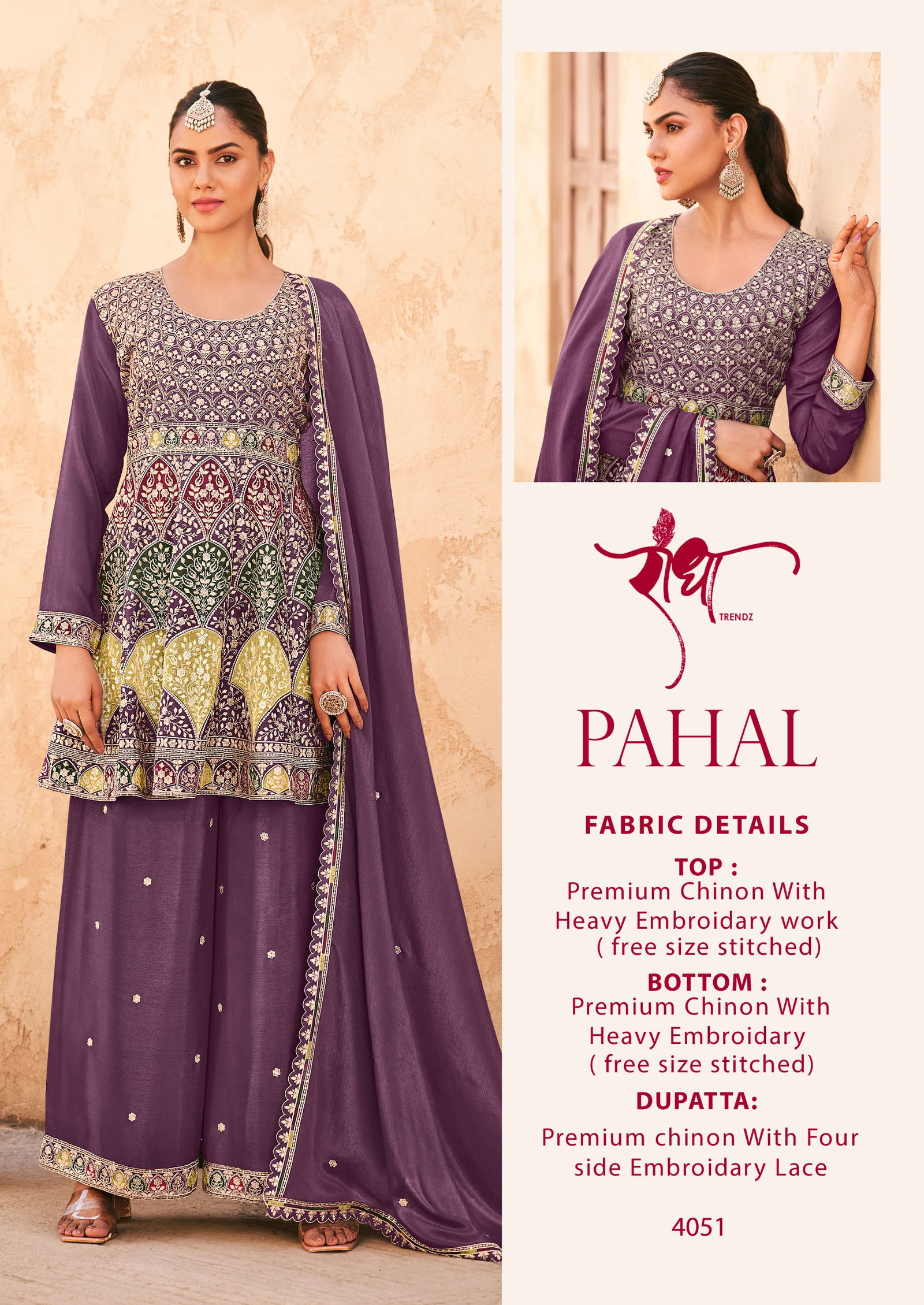 Sundri By Radha Trendz Chinon Embroidery Readymade Suits Orders In India