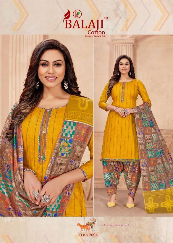 Balaji Niharika Casual Daily Wear Cotton Printed Latest Dress Material Collection