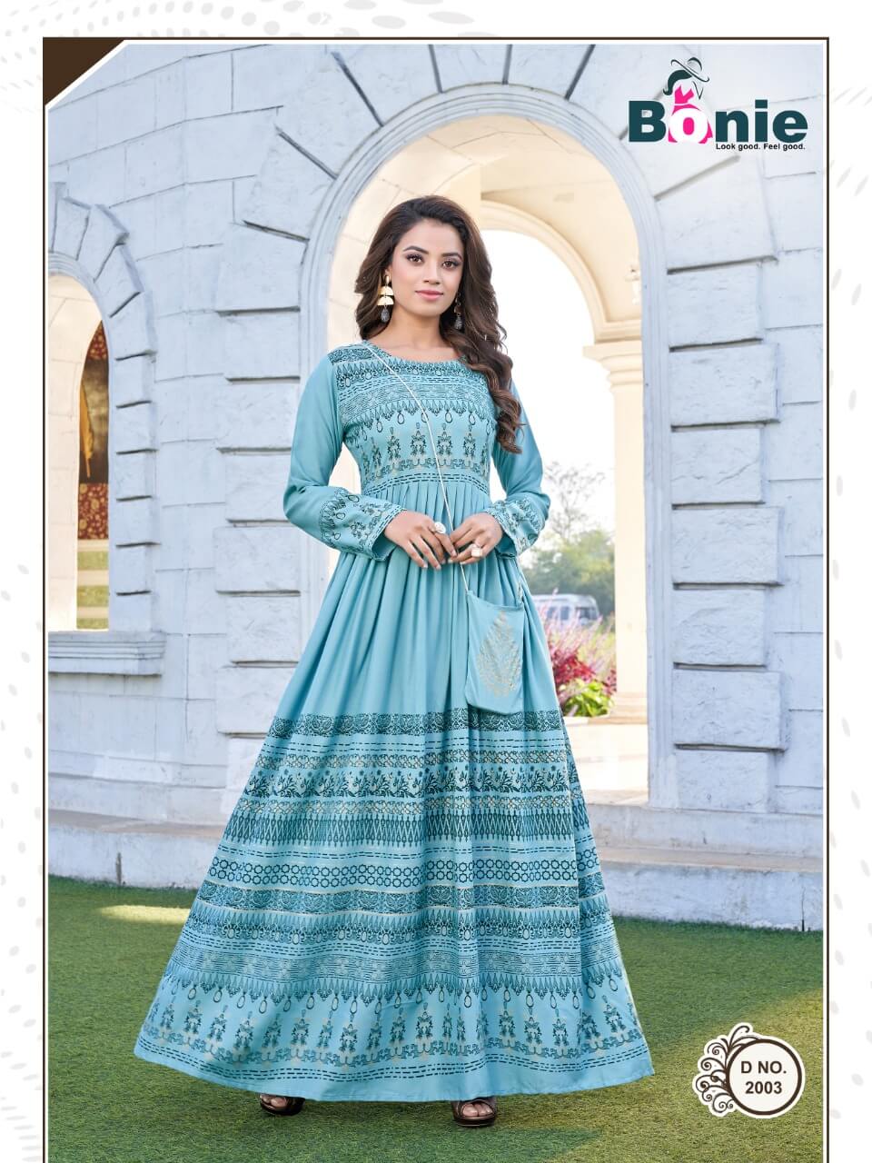 Bonie Senorita 2 Heavy Wedding Wear Rayon Long Designer Anarkali Kurti Collection