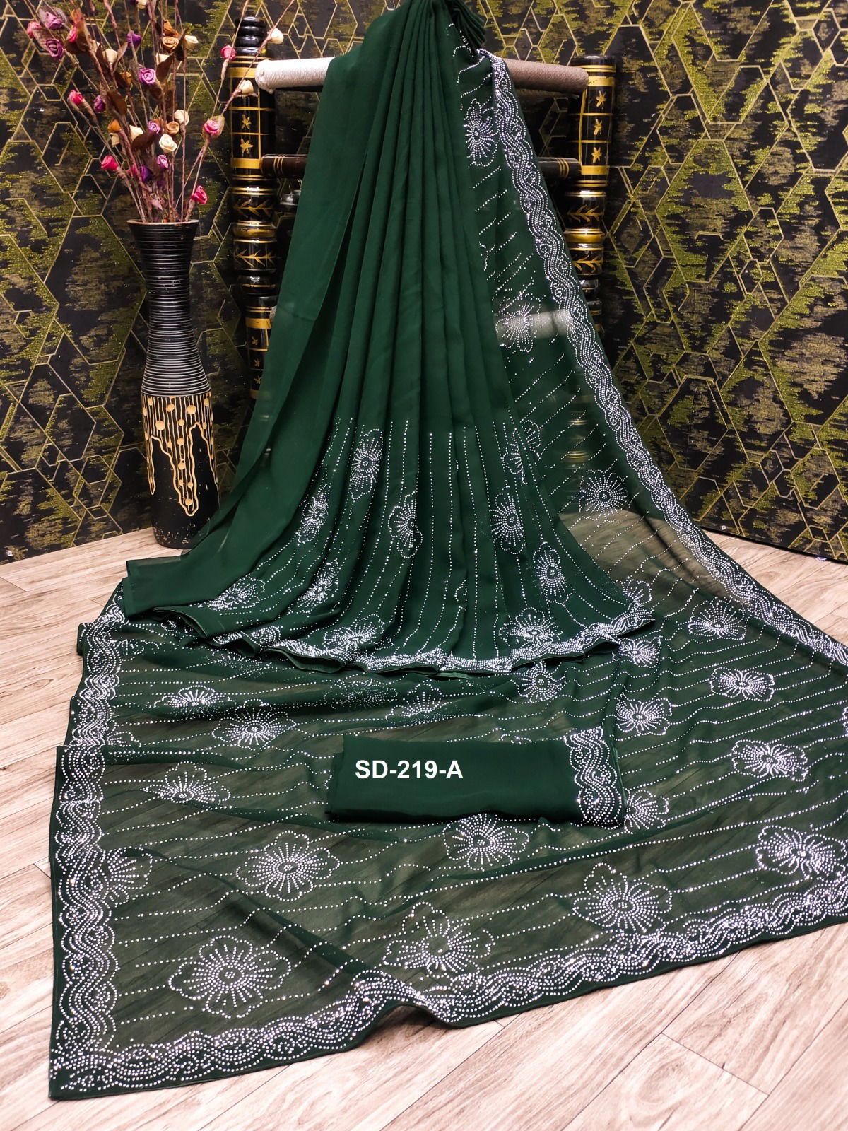 SD 219 A To C By Suma Designer Georgette Blooming Saree Wholesalers In Delhi