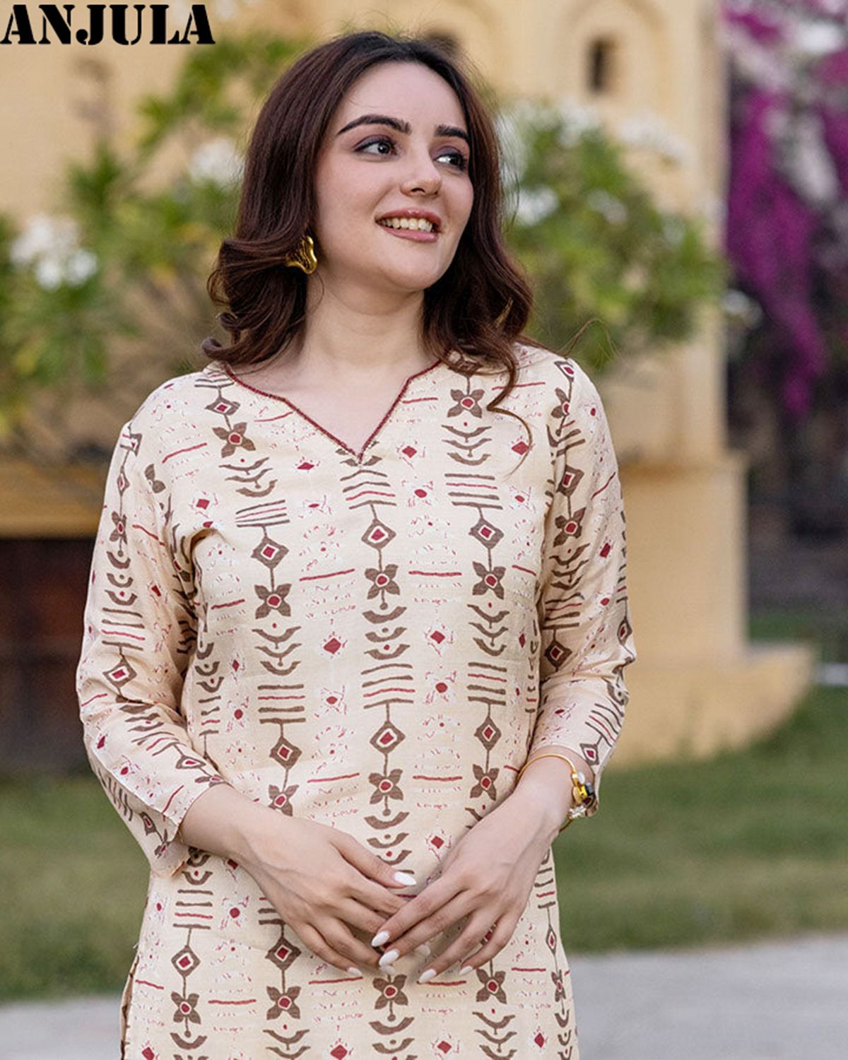 Anjula Vol 4 Pure Muslin Printed Kurti With Bottom Catalog