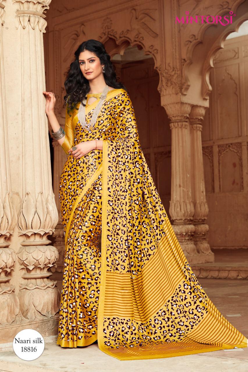 MINTORSI Exclusive Satin Collection Japan Silk Designer Daily Wear Saree Collrctions
