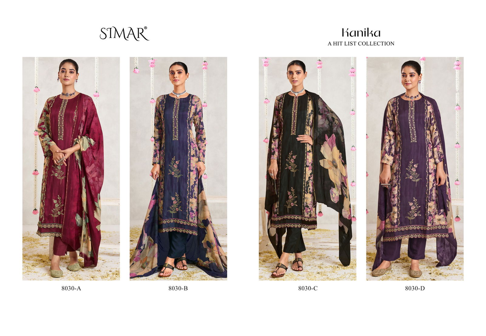 Kanika By Glossy Jam Satin Printed Dress Material Wholesale Online