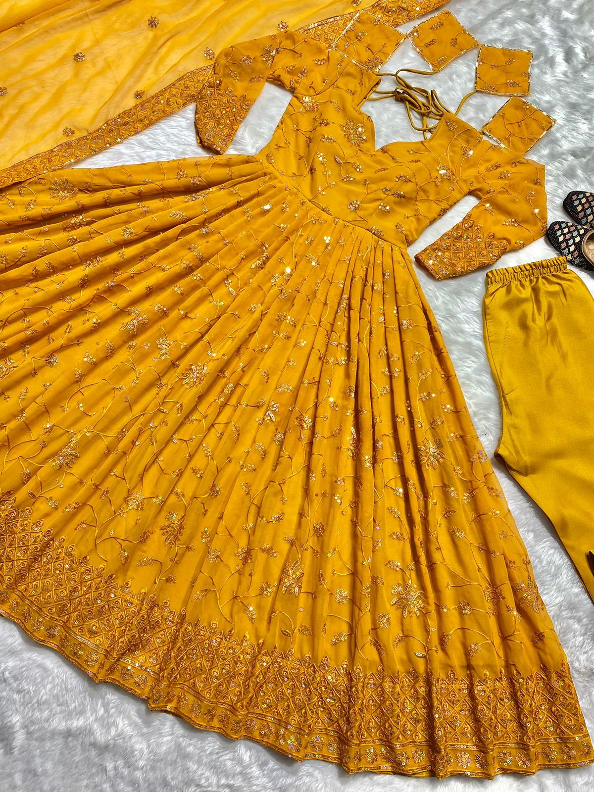 Code 1156 Anarkali Kurti With Bottom Dupatta Catalog