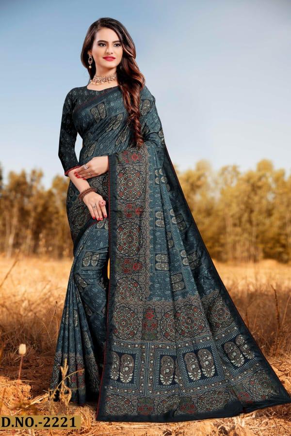 Naree Beauty Silk Printed Designer Party wear Saree Collections