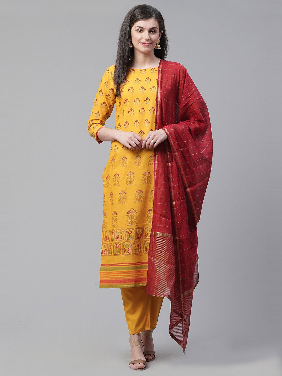Crystal 2 Casual Fancy Regular Wear Ready Made Cotton Plazzo Suit Collection