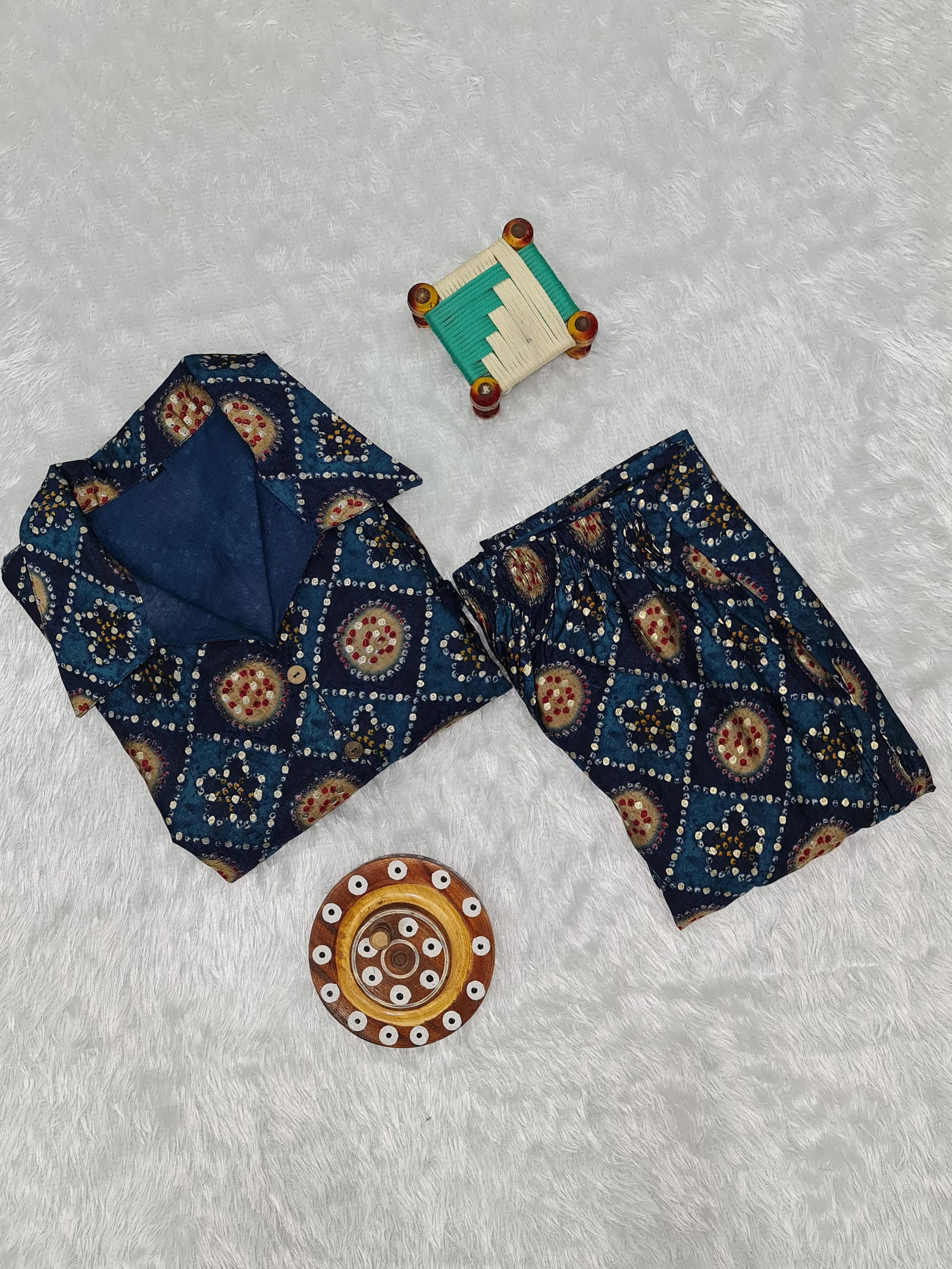 Mann Printed Chanderi Short Kurti With Bottom Catalog