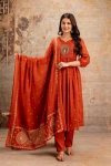 Naisha K 132 Cotton Embroidered Kurti Bottom With Dupatta Wholesalers In Delhi