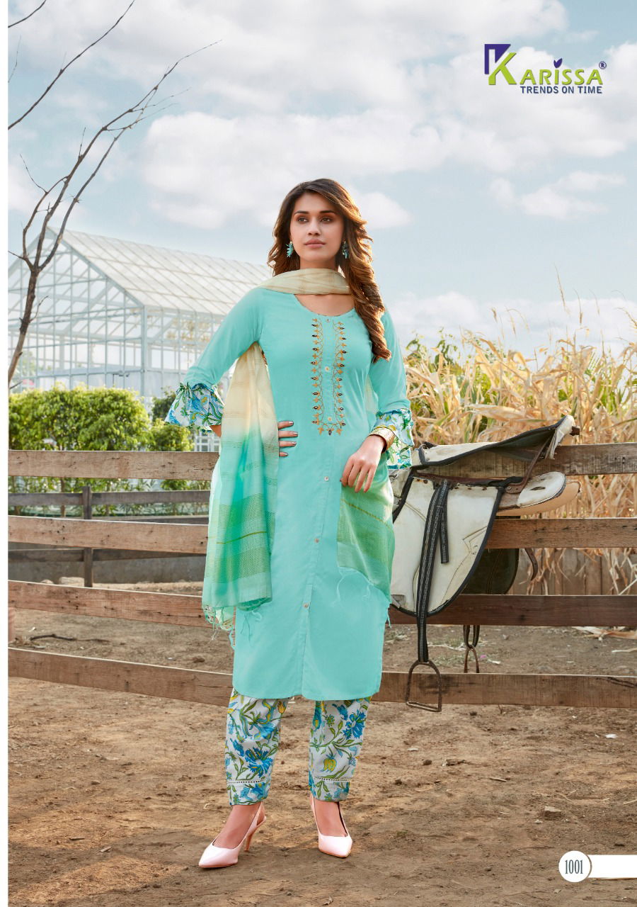 Karissa Radhika Latest  Fancy Designer Rayon Mirror Work Readymade Kurtis Collection
