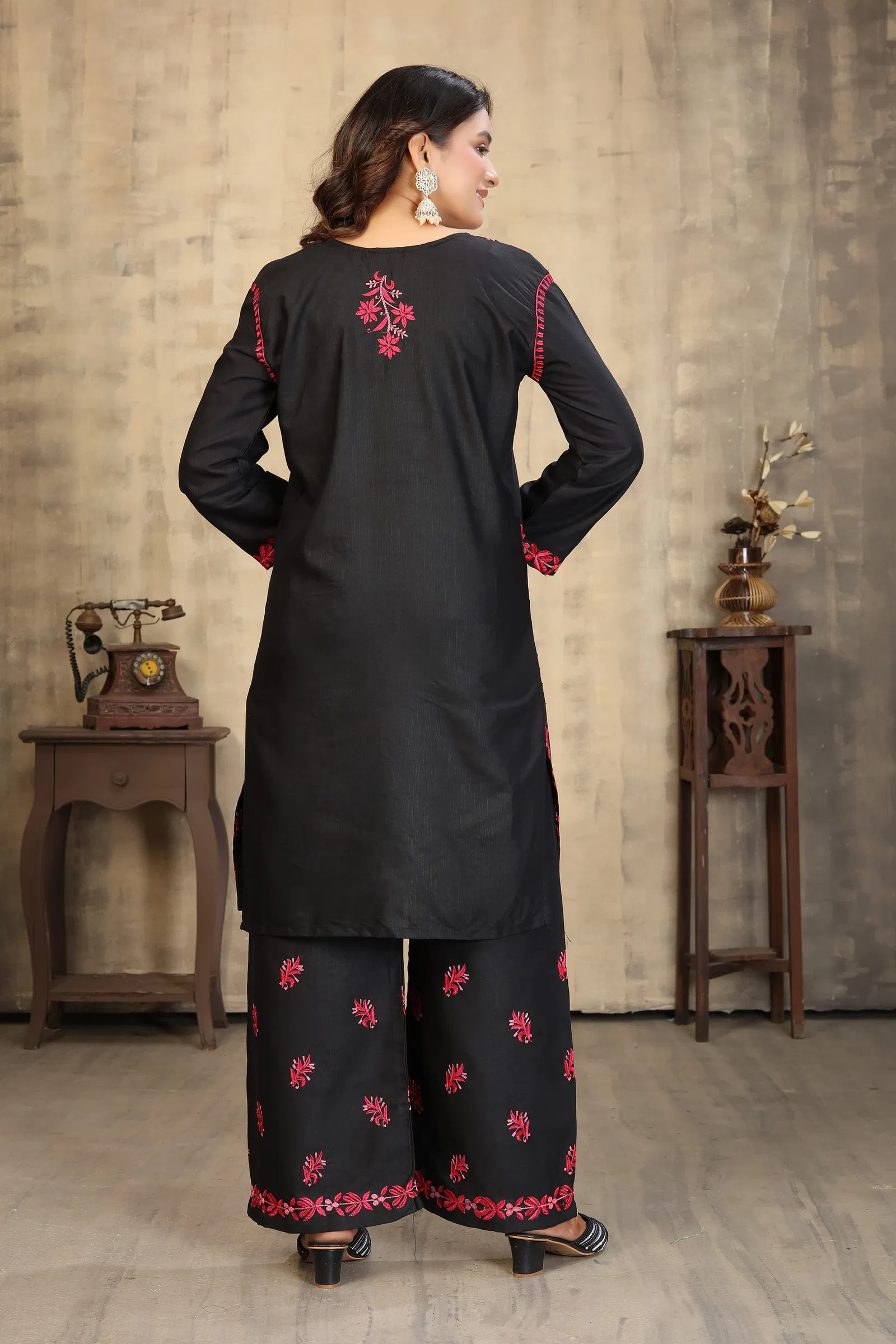 Sanaya 1 By Rasili Nx Rayon Chikankari Embroidery Kurti With Bottom Wholesale Online