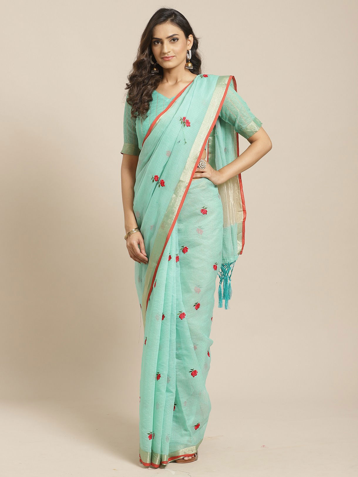 Rozi Casual Art Silk Solid Designer Party Wear Saree Collection Collection at Wholesale Price