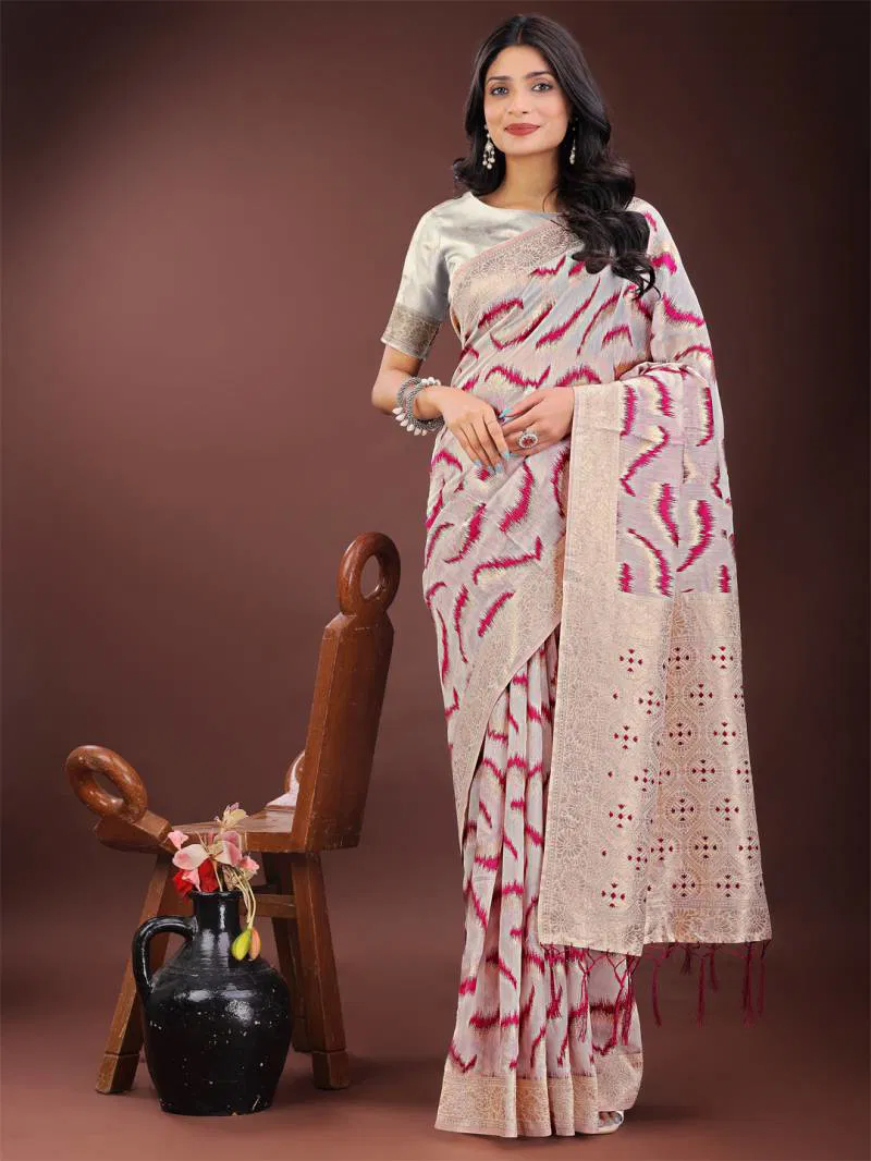 Queen Vol 4 By Ast Linen Casual Wear Linen Cotton Saree Wholesalers In Delhi