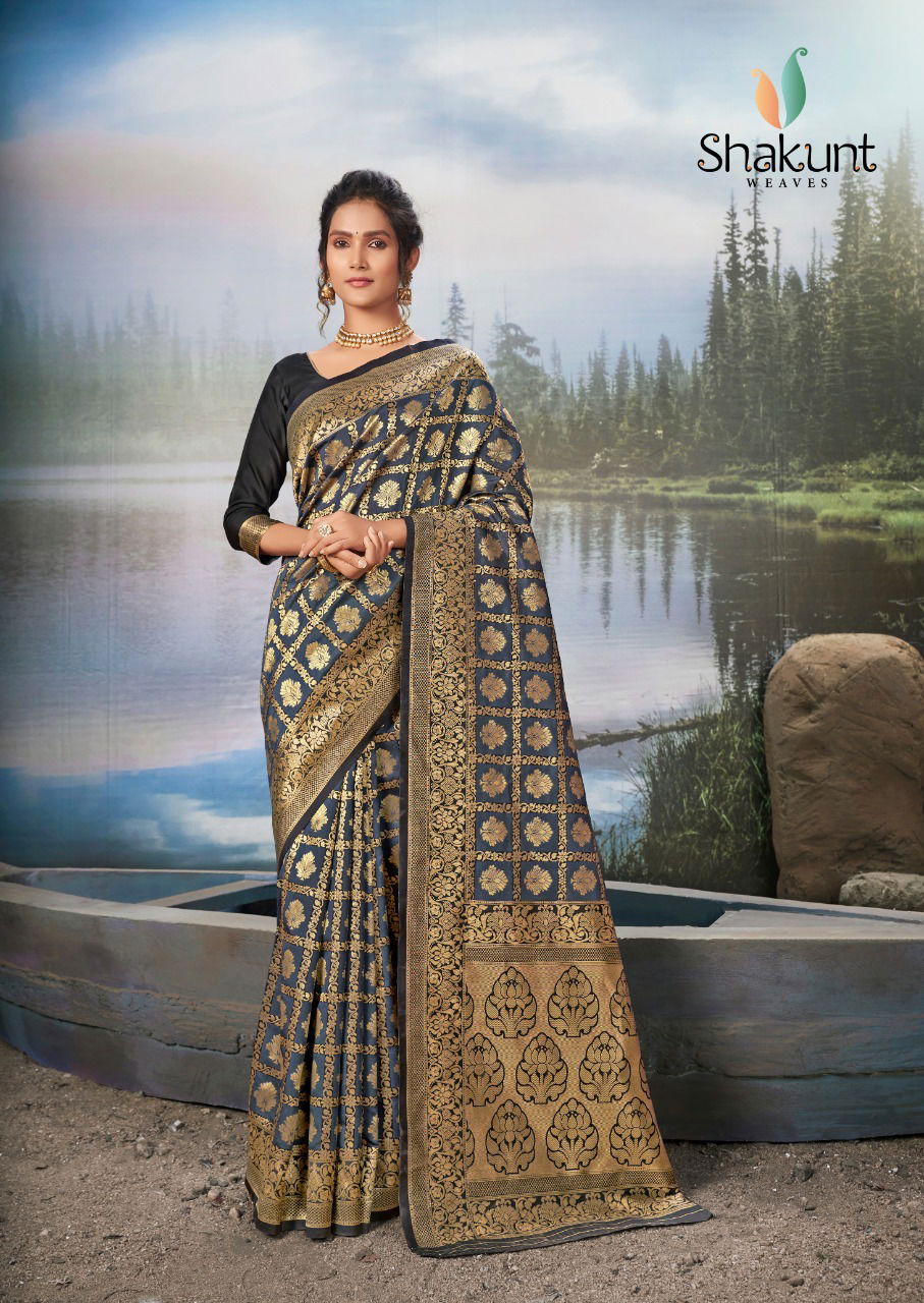 SHAKUNT PUSHP PRIYA Latest Designer Fancy Wedding Wear Pure Silk Saree Collection