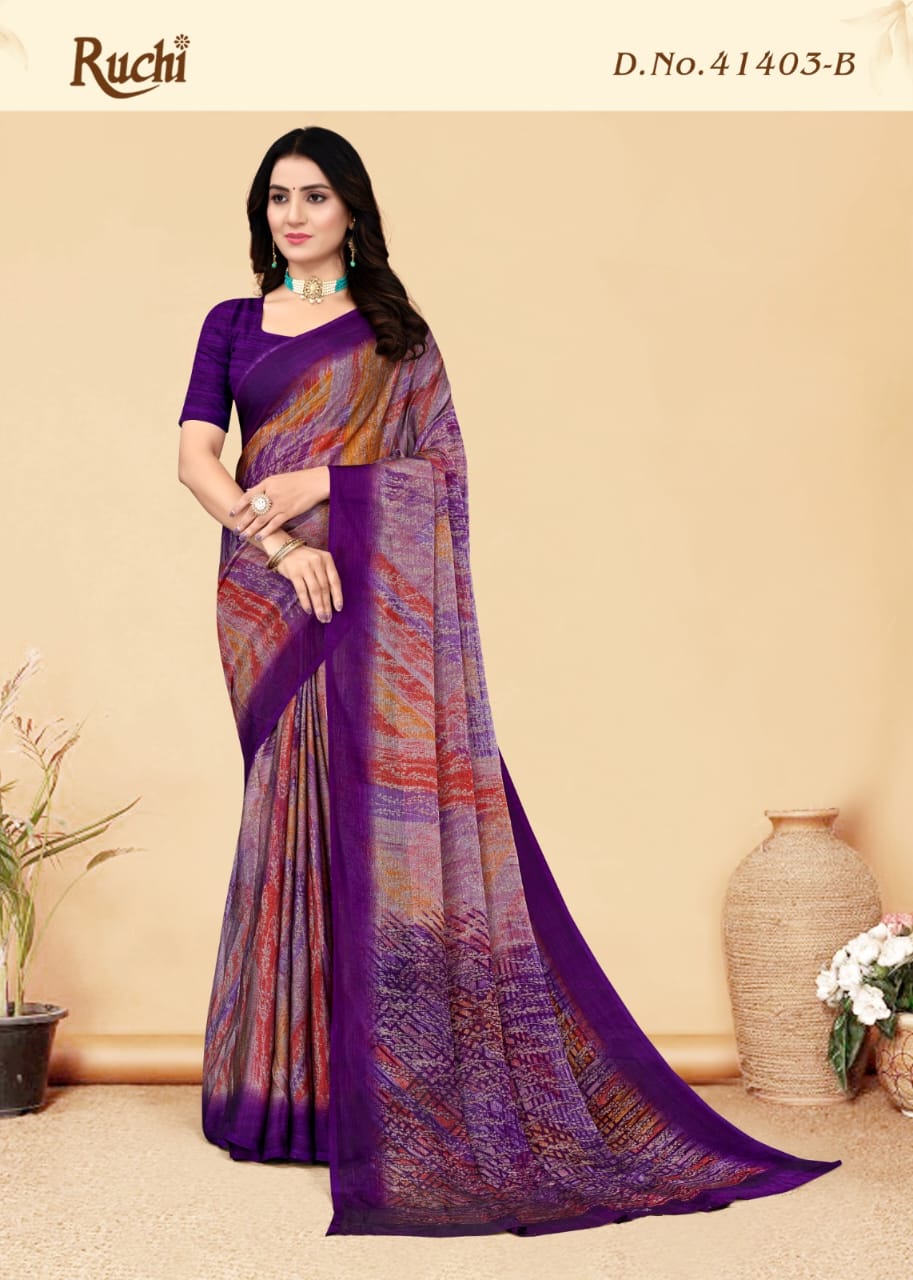 Kajal Chiffon Vol 2 By Ruchi Daily Wear Wholesale Saree Suppliers In Mumbai
