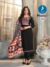 Mandira By Kaya Rayon Printed Surat Kurti With Bottom Dupatta Wholesale Market