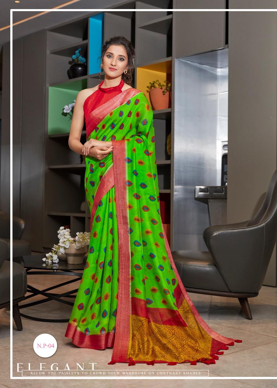 Myra Narayanpeth Pattu Printed Stylish Saree Collection For Casual Wear 