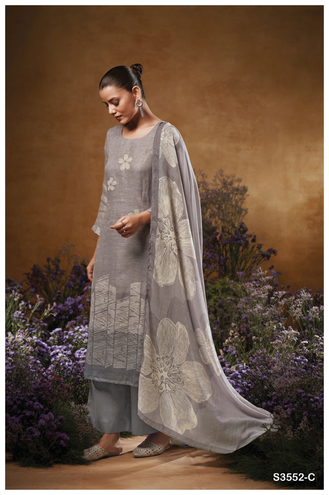 Kaiya 3552 By Ganga Cotton Linen Printed Designer Salwar Suit Exporters In India