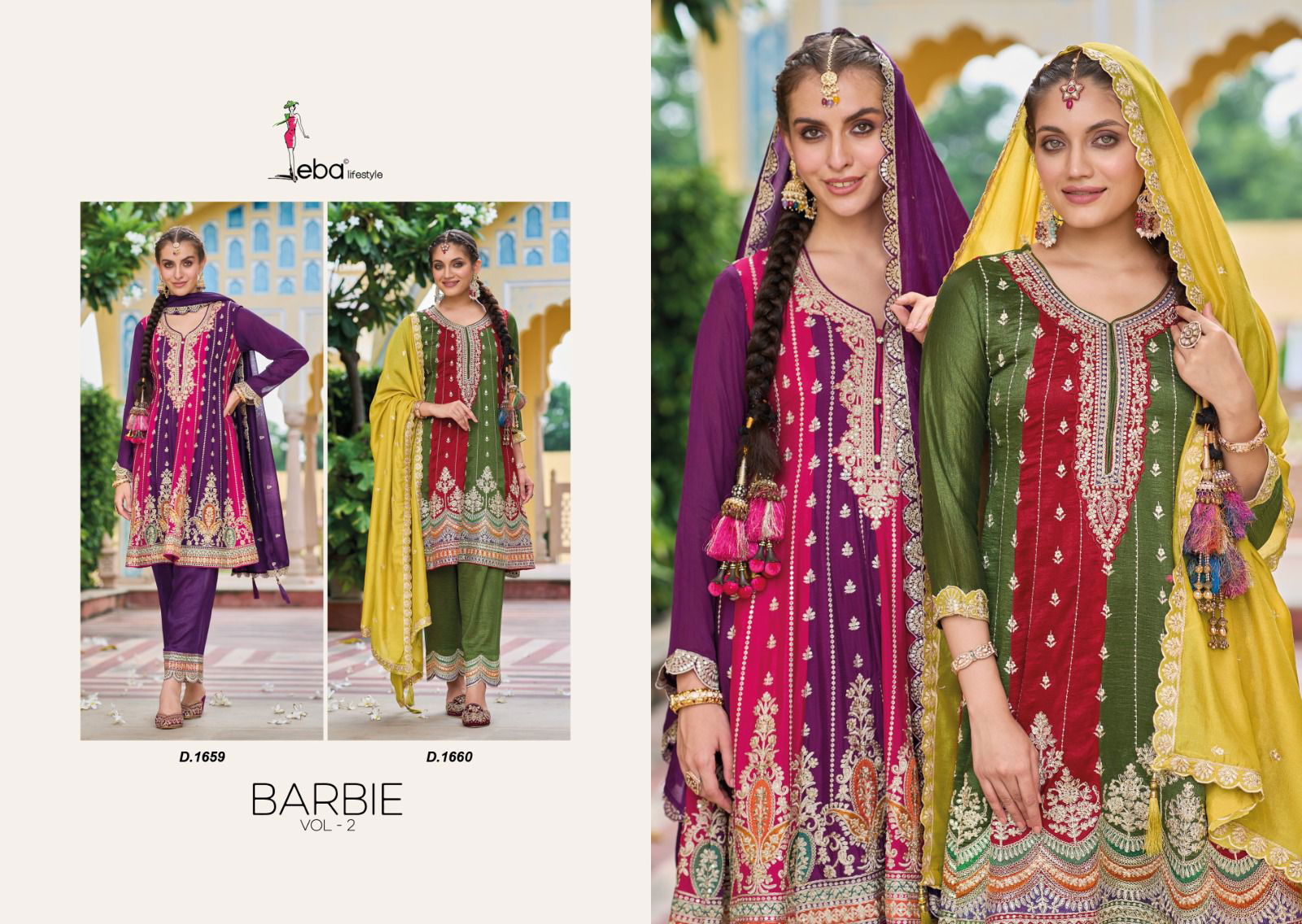 Barbie Vol 2 By Eba Heavy Silk Wedding Wear Readymade Suits Wholesale Shop In Surat
