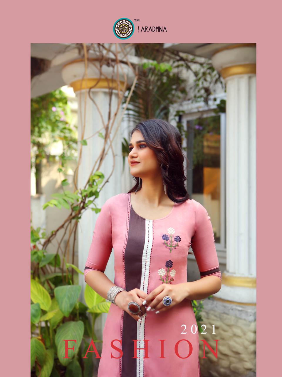 Aradhna Parrot 7 Latest Designer Fancy Party Wear Embroidery And Manual  Work Kurti Collection
