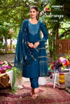 At Satranga Gadhwal Embroidery Kurti With Bottom Dupatta Online Wholesale
