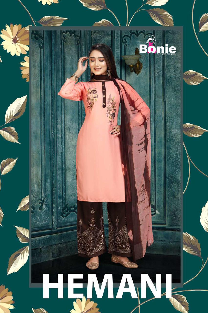 Bonie Hemani Fancy Ethnic Wear Kurtis With Palazzo With Dupatta Readymade Collection
