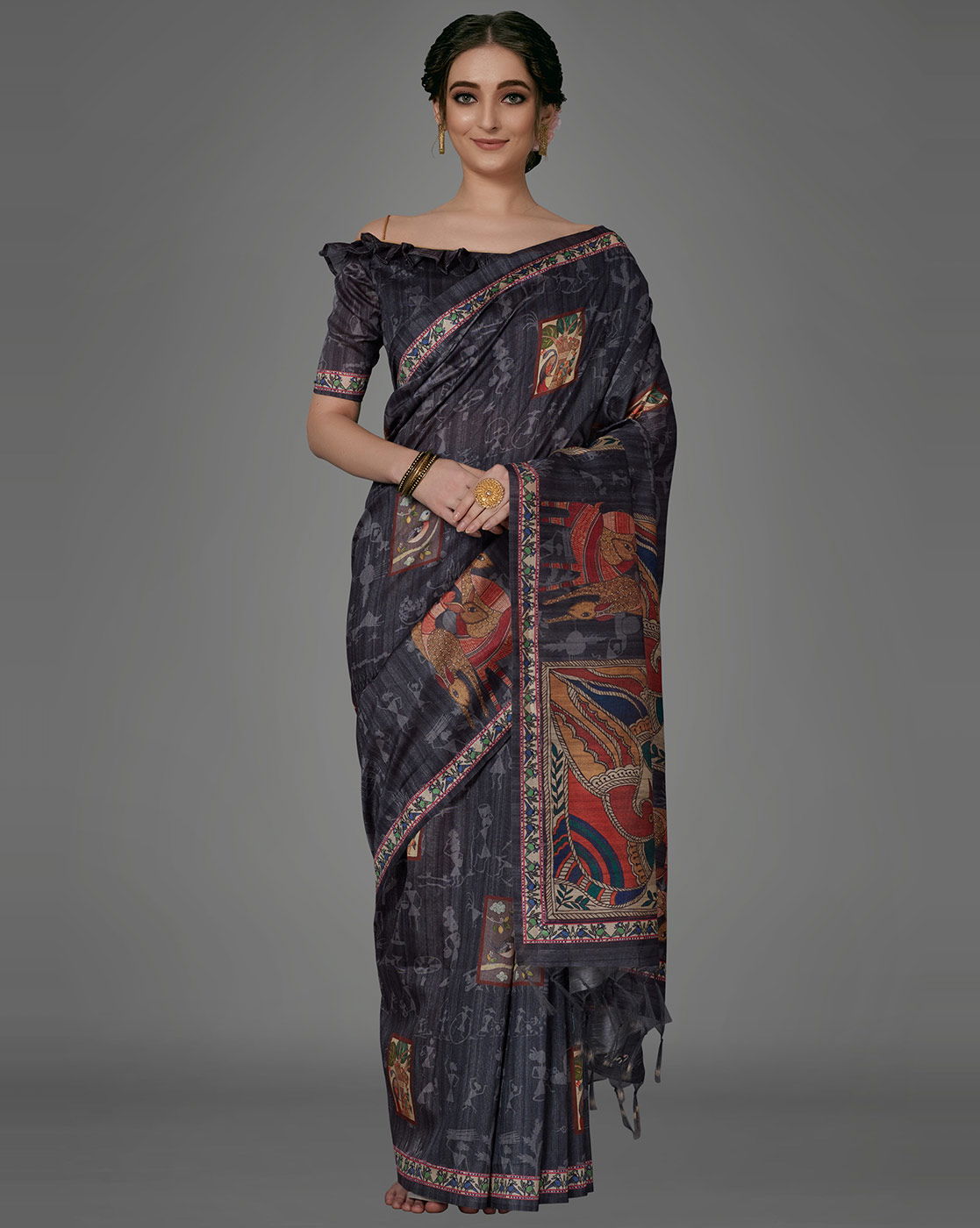 Apple Kalamkari 13 Latest Fancy Festive Wear Printed Manipuri silk Sarees Collection
