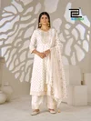 Light Of Festival By Blue Hills Rayon Foil Printed Anarkali Kurti Set
