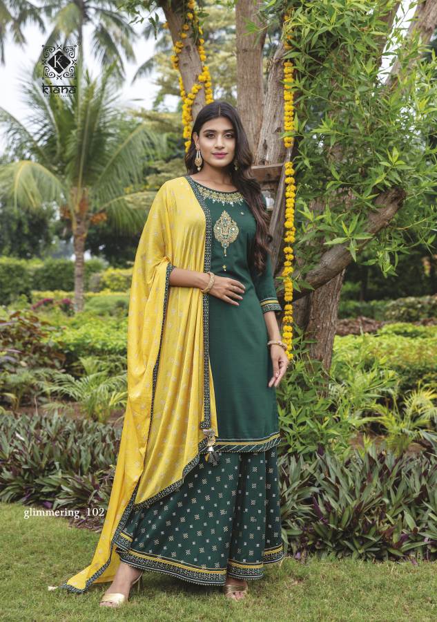 Kiana Glimmering Maslin Designer Festive Wear Ready Made Dress Collection