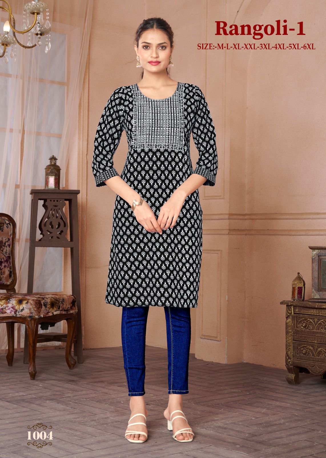 Rangoli By Sangeet Rayon Gold Khadi Printed Kurtis Wholesale Market In Surat