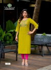 Five Star Vol 2 By Vaniska Vatican Silk Embroidery Work Kurti Wholesale Price In Surat