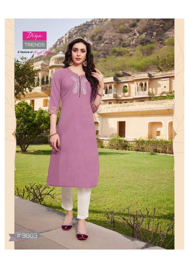 Casual Dairy 3 New Design Ethnic Wear Rayon Embroidery Kurti Collection