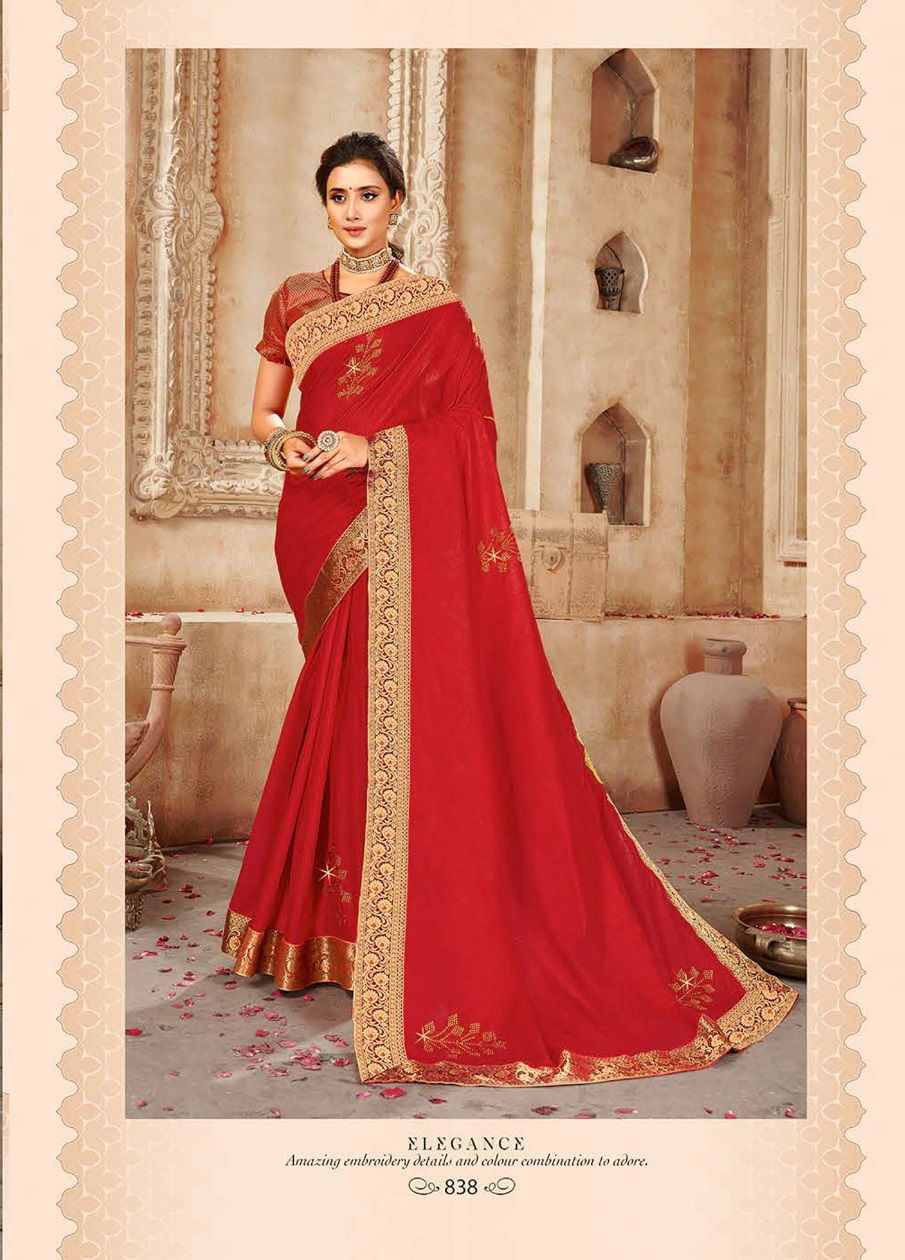 Kalista Kalki 2 Latest Heavy Designer Festive Wear Fancy Silk Embroidery Worked Sarees Collection
