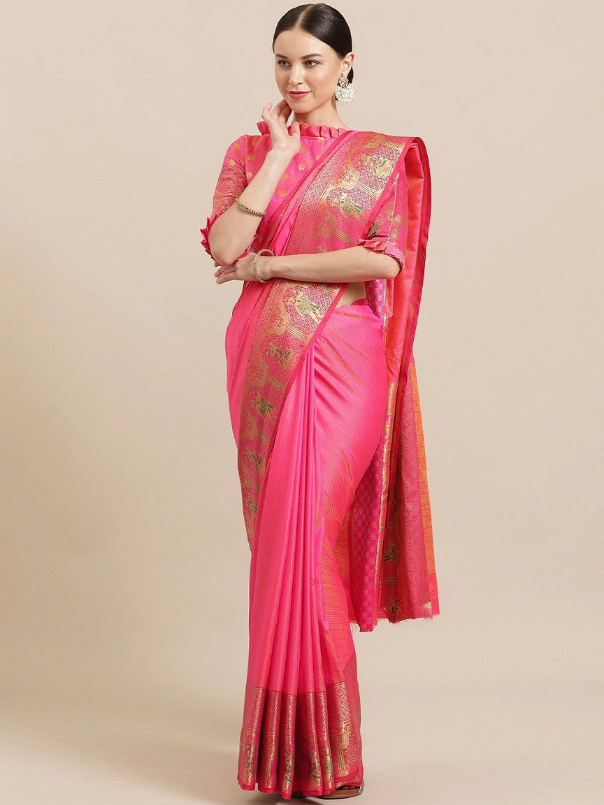 Latest Designer Kalamkari Silk 1 Banarasi Silk Saree Collection