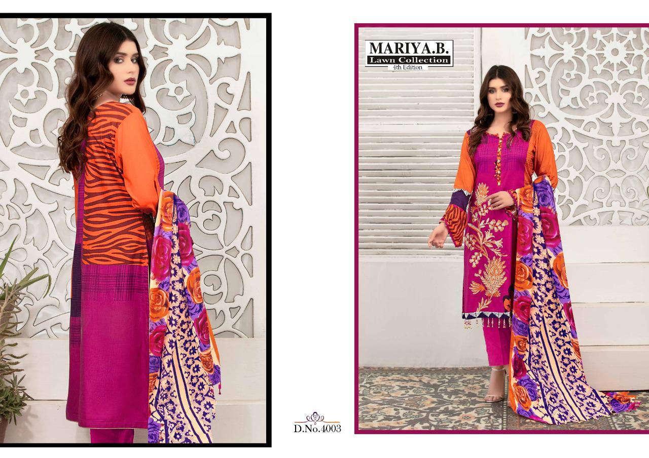 Mariya B Lawn Latest fancy Designer Casual Wear Collection Edition 4 Karachi Dress Material Collection
