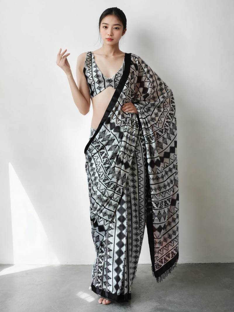 Jf 2445 48 Chinon Stylish Ready To Wear Saree Wholesale Price In Surat