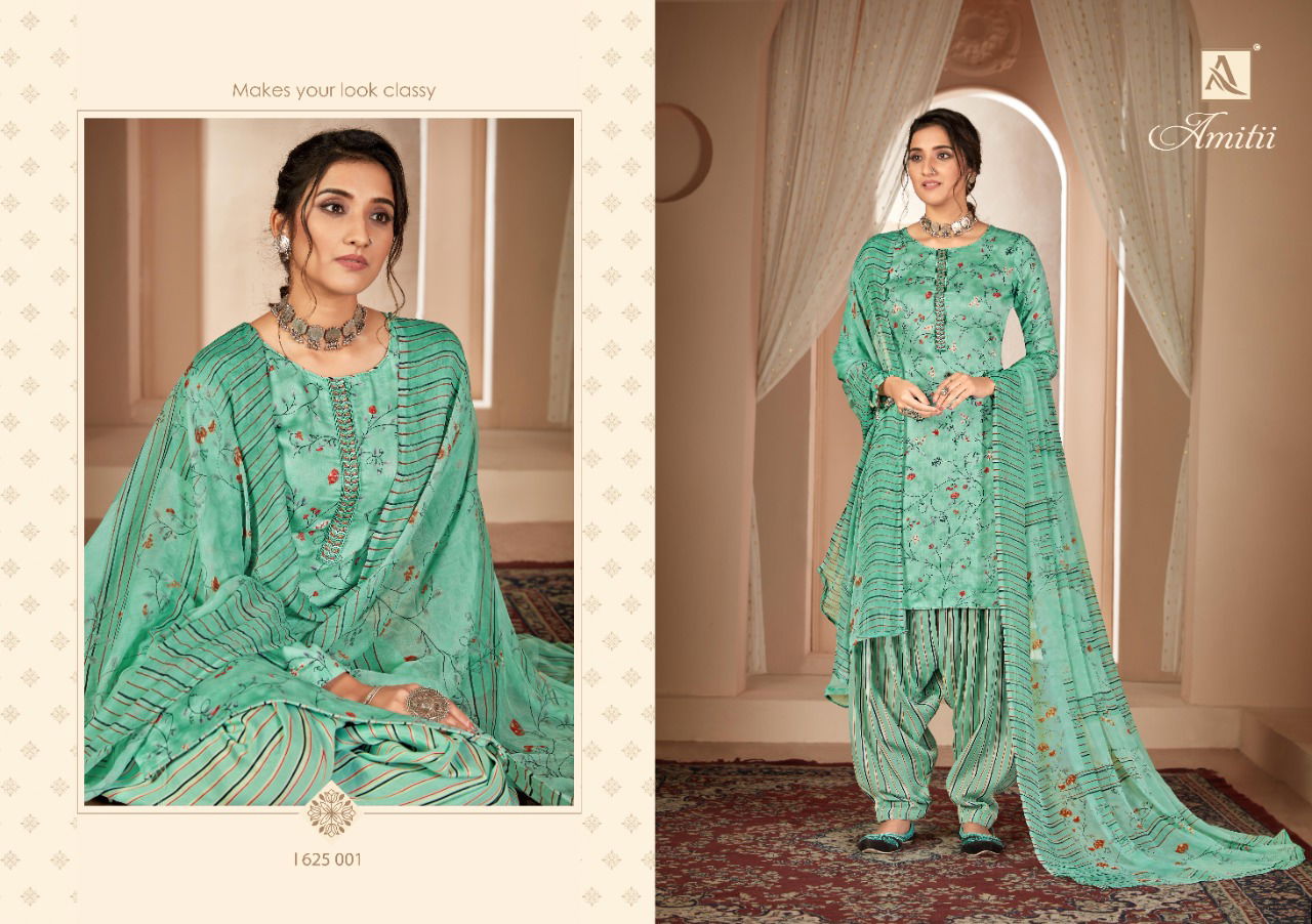 Alok Amitii Latest fancy Designer Fancy casual wear Pure Jam Digital Style Printed Embroidery Cotton Dress Material
