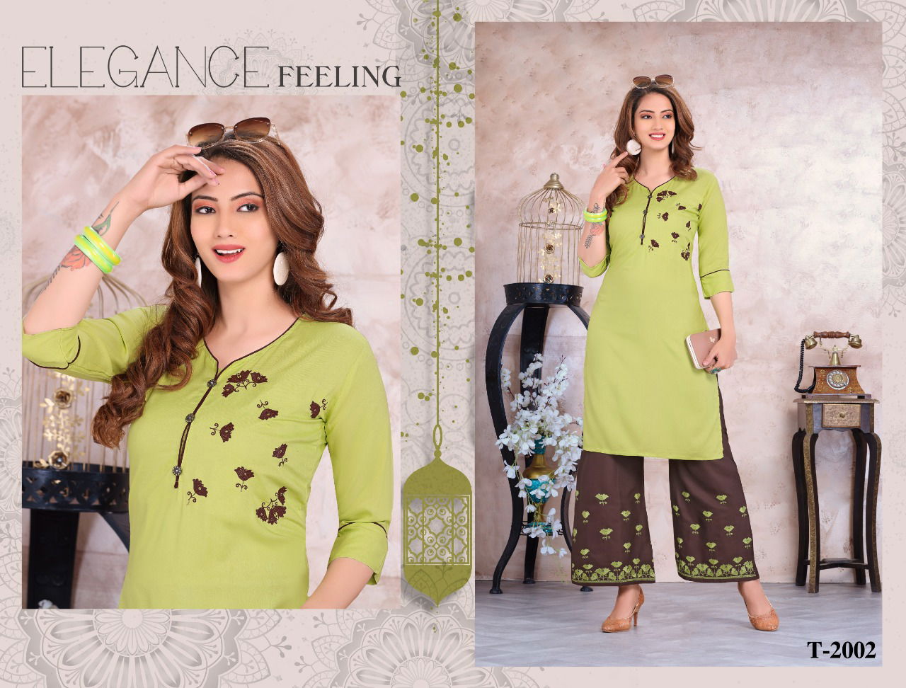 Trendy Colours Latest Fancy Designer Heavy Rayon Casual Wear Embroidery Kurti With Bottom Collection
