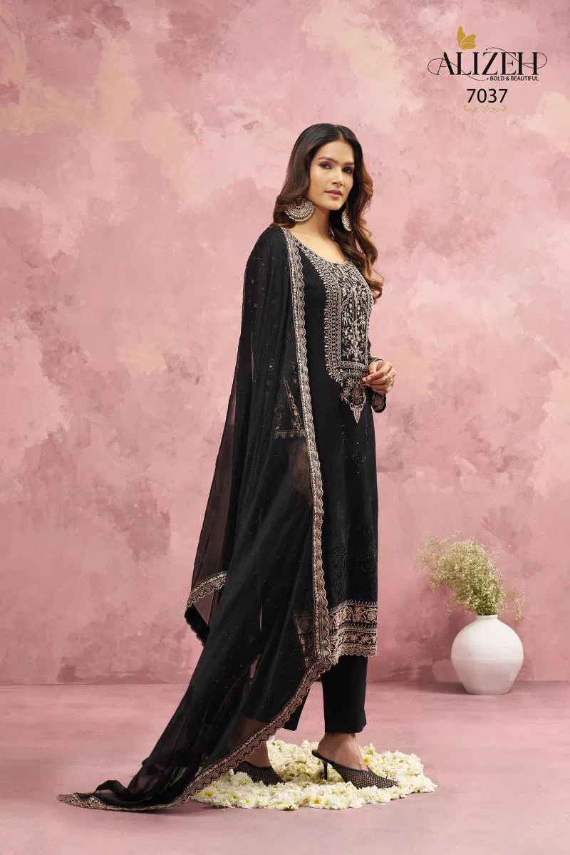 Aura By Alizeh Georgette With Khatli Work Designer Salwar Suits Suppliers In India
