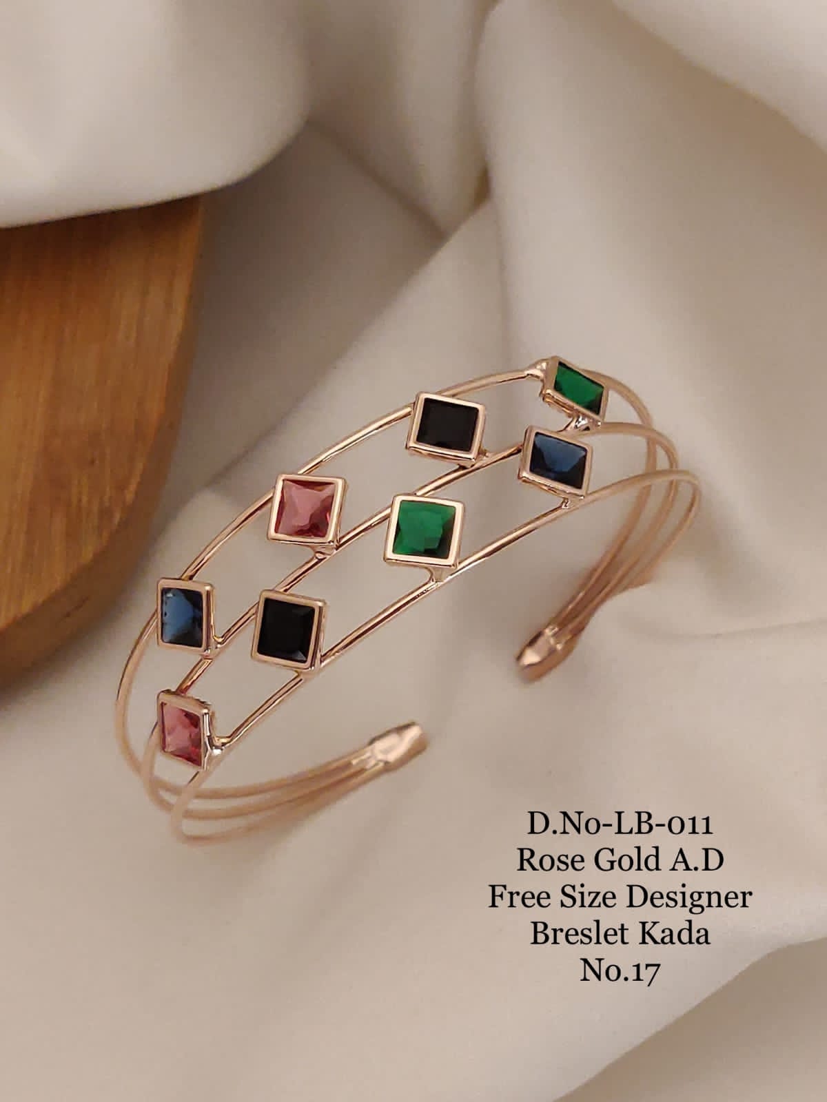 Rose Gold Free Size Designer Breslet Kada Catalog

