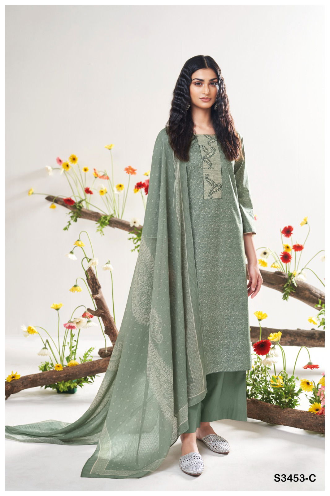 Deeandra 3453 By Ganga Cotton Printed Salwar Suit Surat Suppliers In India
