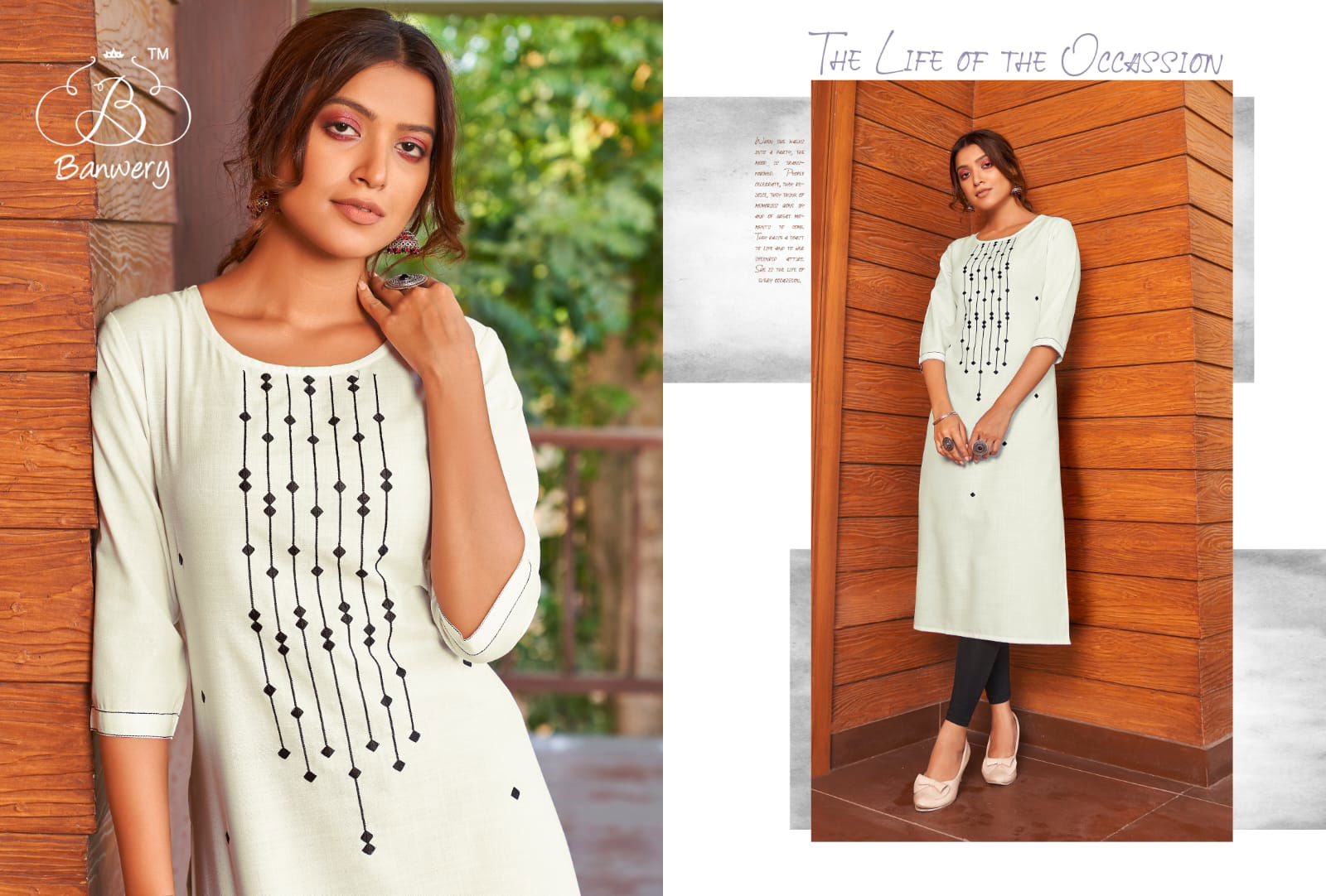 Banwery Blend 7 Ethnic Wear Embroidery Work Pure Cotton Kurti Collection
