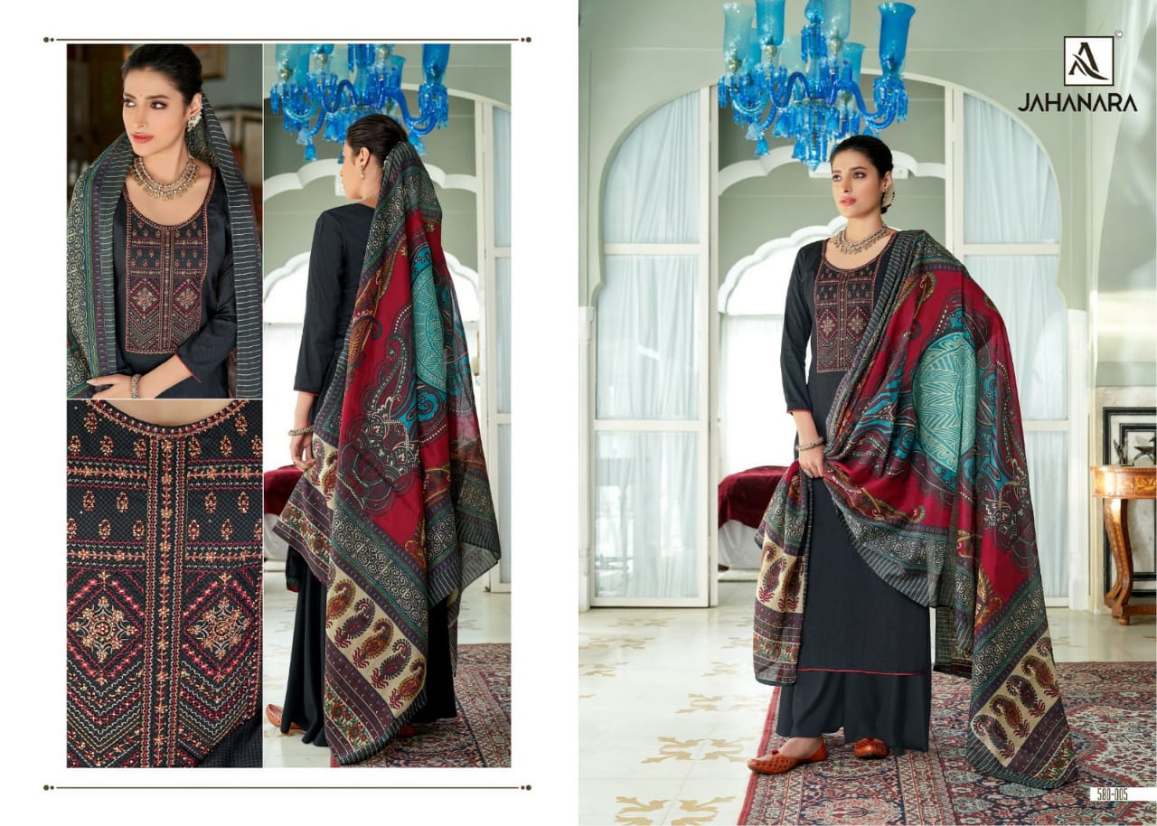 Alok Jahanara Latest Fancy Designer Heavy Casual Wear Pure Jam Cotton Festive Wear Dress Material Collection
