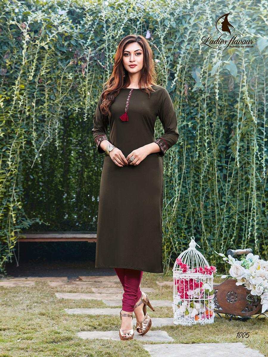 LADIES FLAVOUR SERENA VOL-3 Latest Fancy Designer Ethnic Wear Rayon With Embroidery Work Heavy Kurtis Collection