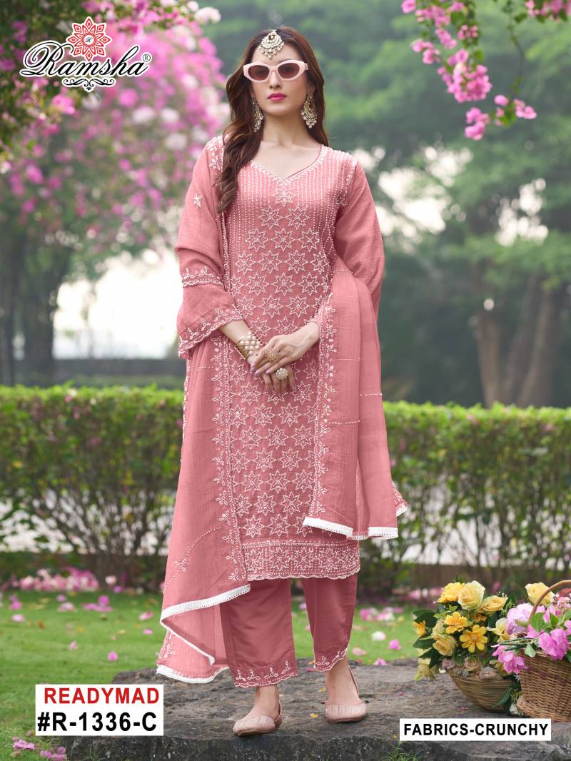 R 1336 Nx By Ramsha Crunchy Ready Made Salwar Suits Best Wholesale Shop In Surat