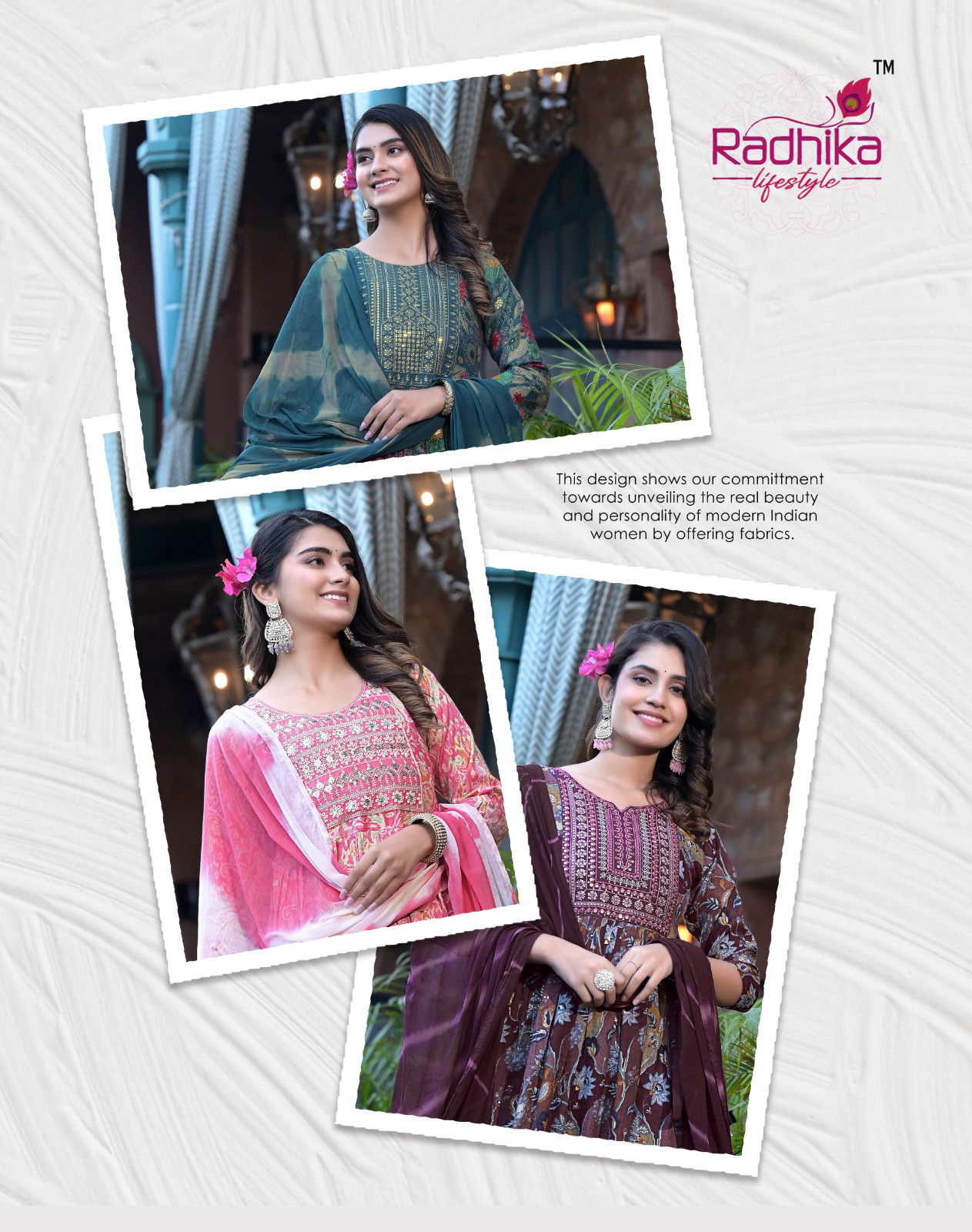 Resham Vol 1 By Radhika Foil Printed Kurti Bottom With Dupatta Catalog

