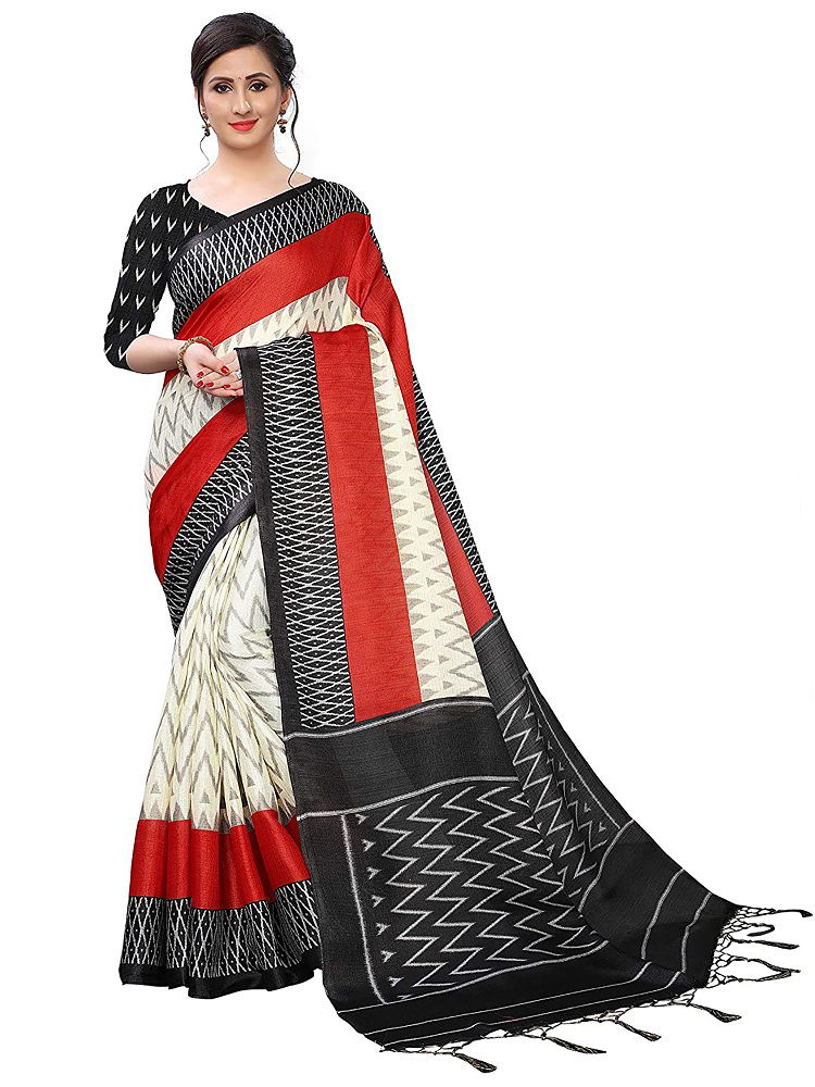 Pf 314 Casual Wear Art Silk Printed Designer Saree Collection
