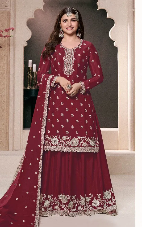 Super Hit 72691 E To G Chinon Embroidered Salwar Suits Wholesalers In Delhi