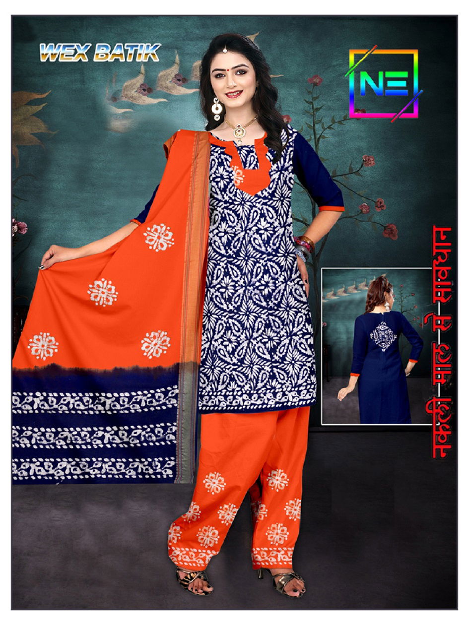 Nemi Cotton Wex Batik Latest Regular Wear Designer Drees Material Collection
